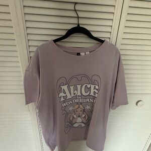 Oversized Alice in Wonderland Graphic Tee